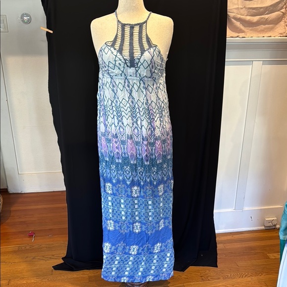 Lani Elegant Blue and Purple long Dress, medium - Picture 1 of 7